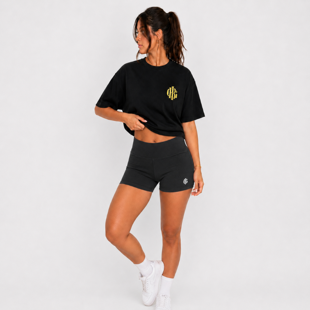 BIG women's scrunch shorts black