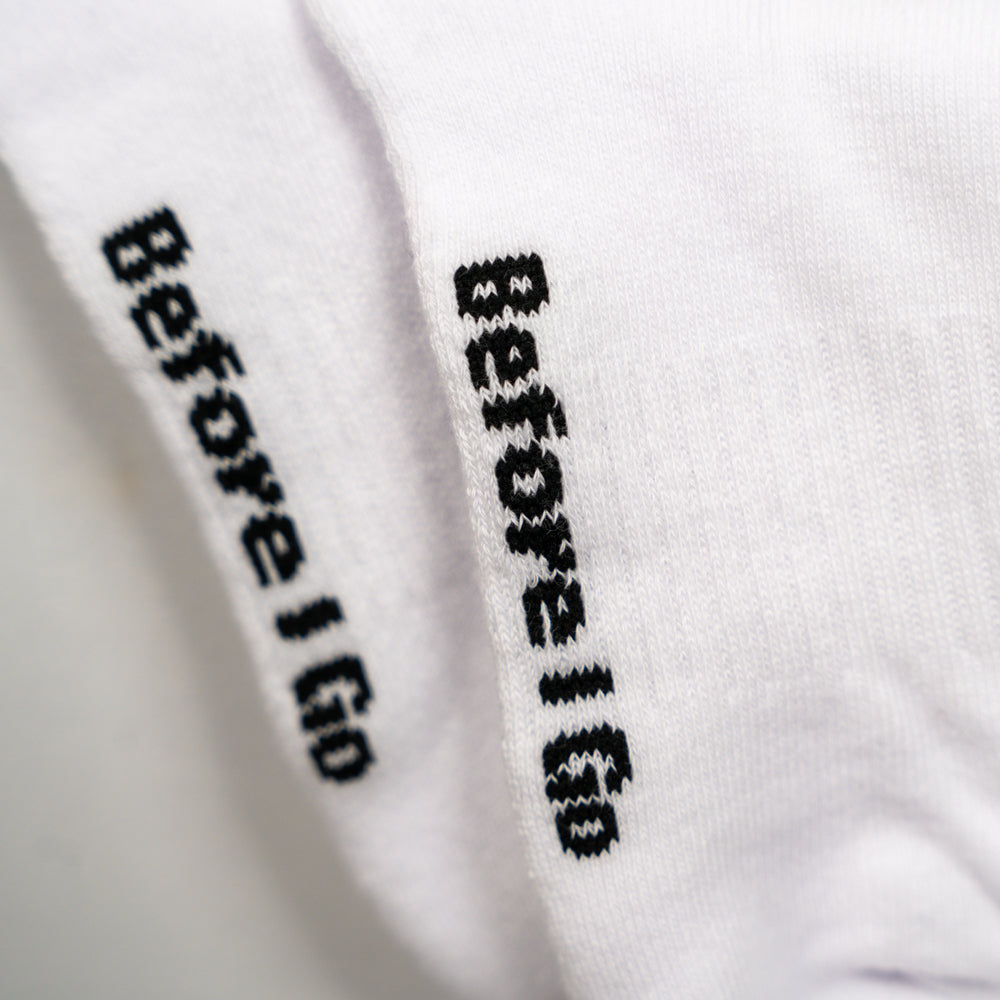 Before I Go  Crew Socks White 2