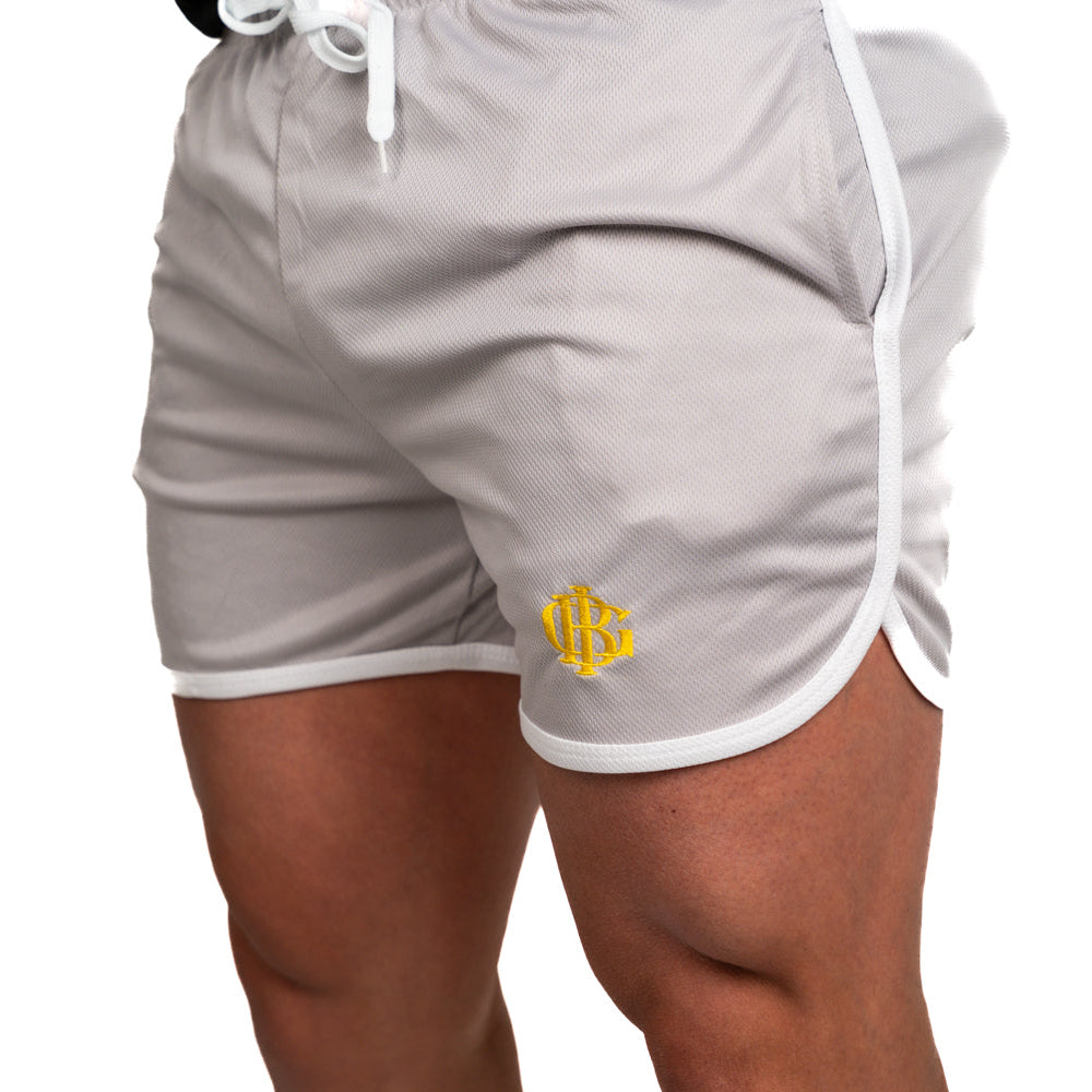 Before I Go Retro Gym Shorts - Silver 2